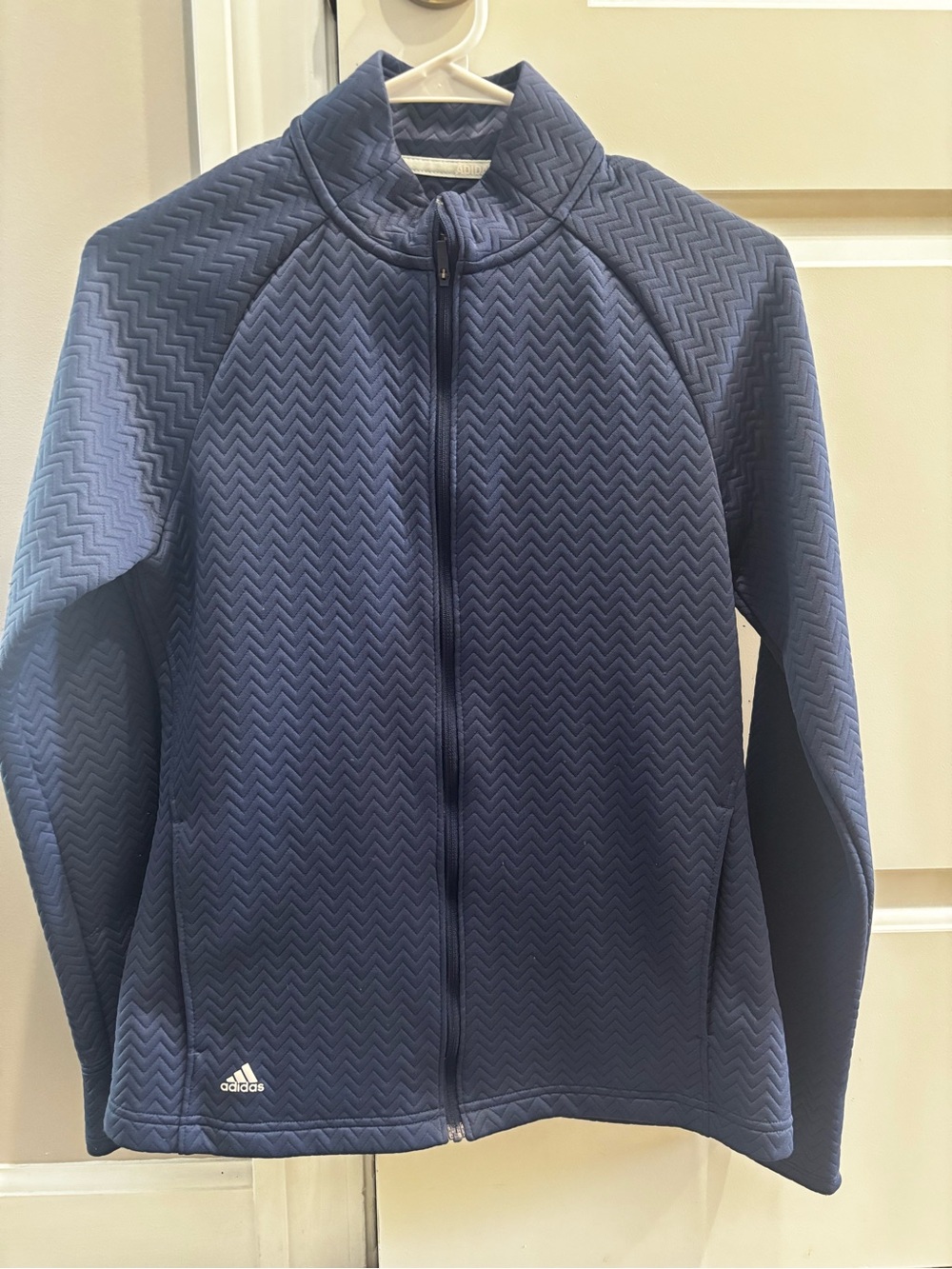 adidas Navy Quilted Top with Light Trim